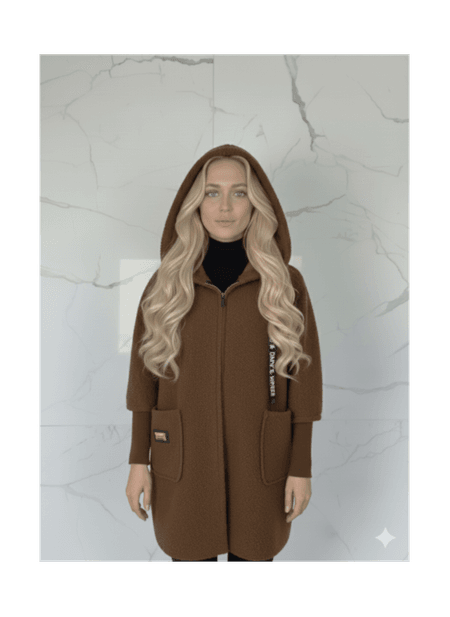 Kurtka z kapturem - czekolada