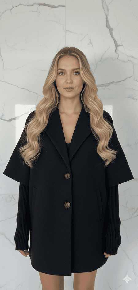 Kurtka klapy -czarna